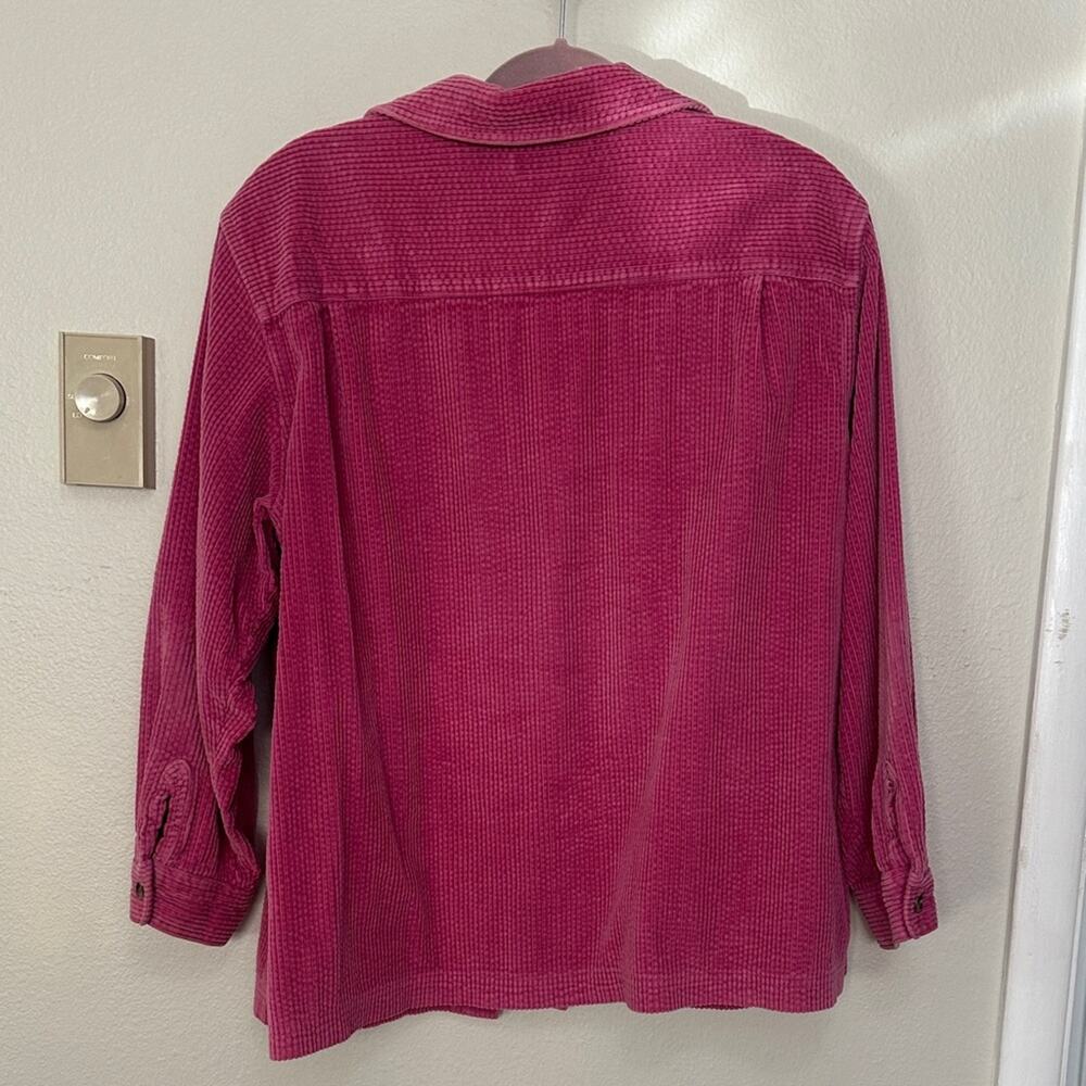 L.L. Bean Women's Vibrant Pink Corduroy Utility Jacket - Picture 6 of 6